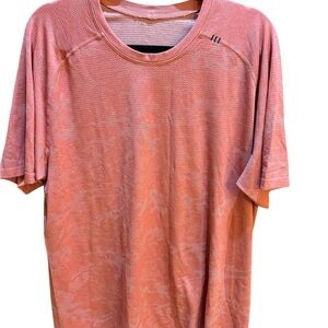 Lululemon Athletica Metal Vent Tech Red Orange Camo Training Tee Size XL